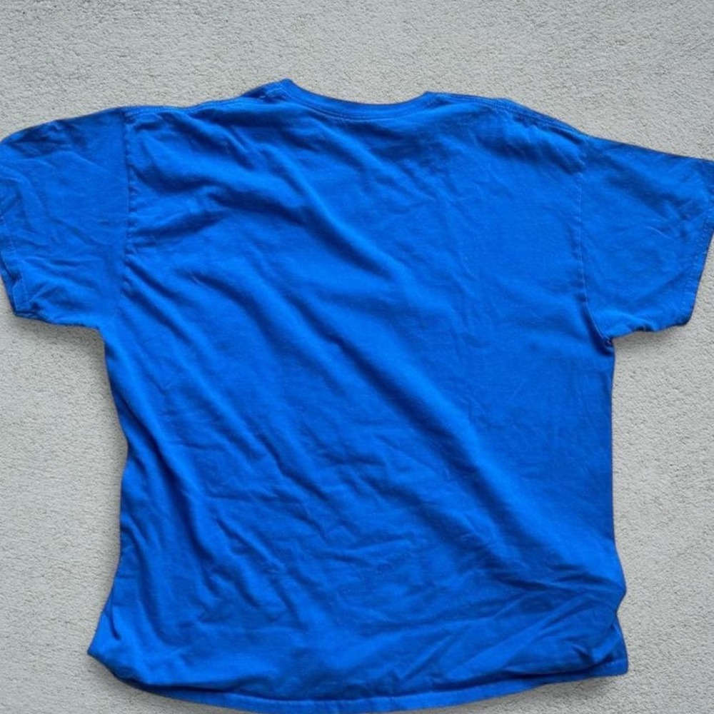 Blue Pixel Art Graphic T-shirt Vintage Y2K - Picture 2 of 5